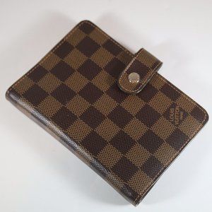 LOUIS VUITTON Ring Agenda Cover Checkared Canvas